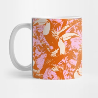 Toucan Retro Jungle Orange Pink Mug